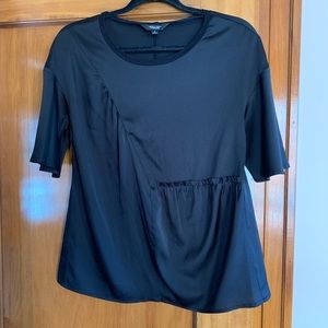 Silk black top